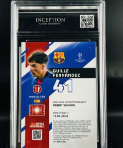 Cromo Guille Fernandez /25 GEM MINT 10 Topps TTF ICG Inception Card Grading