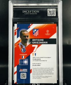 Cromo Antoine Griezmann /25 GEM MINT 10 Topps TTF ICG Inception Card Grading