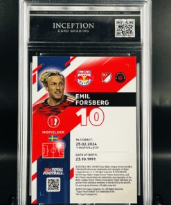 Cromo Emil Forsberg /25 GEM MINT 10 Topps TTF ICG Inception Card Grading