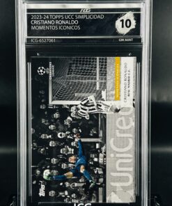 Cromo Cristiano Ronaldo Topps Simplicidad momentos iconicos gem mint 10 inception card grading