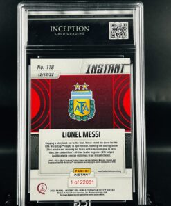 Cromo Lionel Messi mundial gem mint 10 panini inception card grading