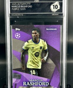 Cromo Marcus Rashford /25 GEM MINT 10 Topps TTF ICG Inception Card Grading