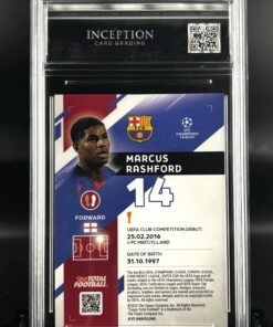 Cromo Marcus Rashford /25 GEM MINT 10 Topps TTF ICG Inception Card Grading