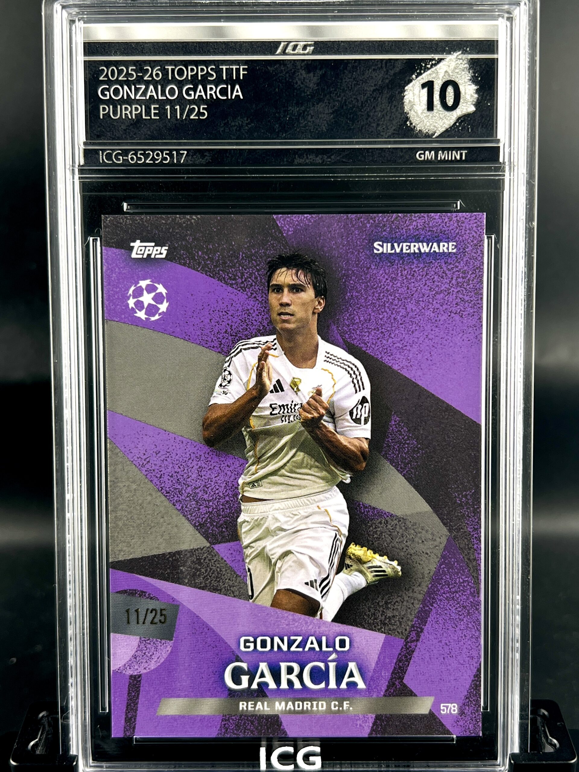 Cromo Gonzalo Garcia /25 GEM MINT 10 Topps TTF ICG Inception Card Grading