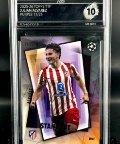 Cromo Julian Alvarez /25 GEM MINT 10 Topps TTF ICG Inception Card Grading