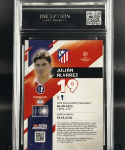 Cromo Julian Alvarez /25 GEM MINT 10 Topps TTF ICG Inception Card Grading