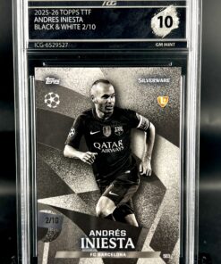 Cromo Andres Iniesta /10 GEM MINT 10 Topps TTF ICG Inception Card Grading