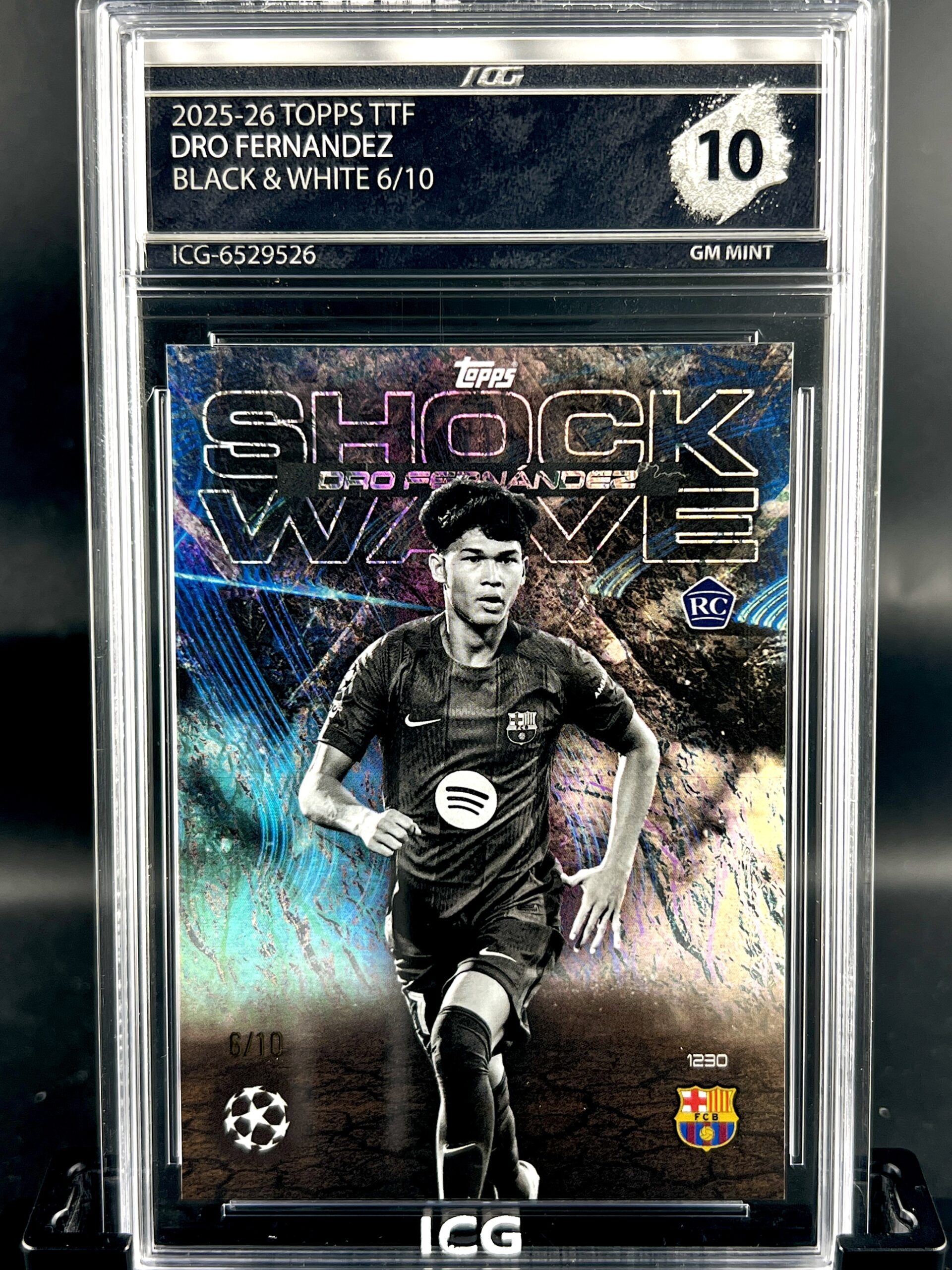 Cromo Dro Fernandez /10 GEM MINT 10 Topps TTF ICG Inception Card Grading