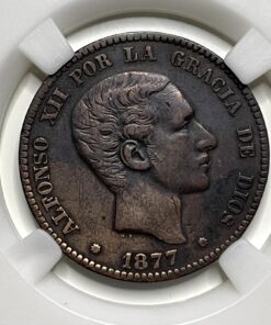 10 Céntimos Alfonso XII 1877 Barcelona