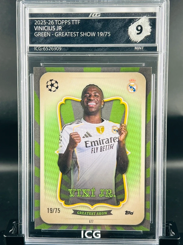 Cromo Vinicus Jr Topps TTF /75 mint 9 inception card grading