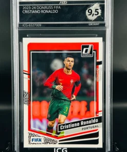 Cromo cristiano ronaldo panini donruss gem mint 9,5 inception card grading