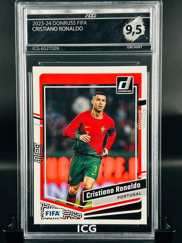 Cromo cristiano ronaldo panini donruss gem mint 9,5 inception card grading