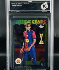 Cromo Lamine Yamal GEM MINT 10 Topps Uefa CC Future Stars ICG Inception Card Grading