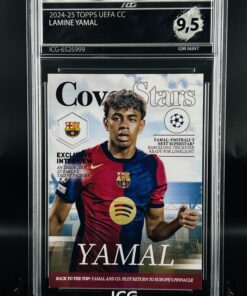Cromo Lamine Yamal GEM MINT 9,5 Topps Uefa CC Cover Stars ICG Inception Card Grading