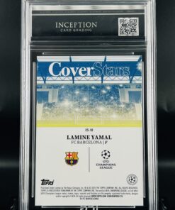 Cromo Lamine Yamal GEM MINT 9,5 Topps Uefa CC Cover Stars ICG Inception Card Grading