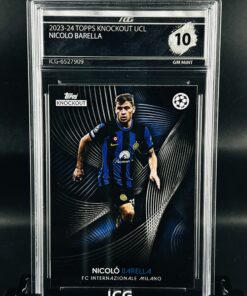 Cromo Nicolo Barella GEM MINT 10 Topps Knockout Inception Card Grading