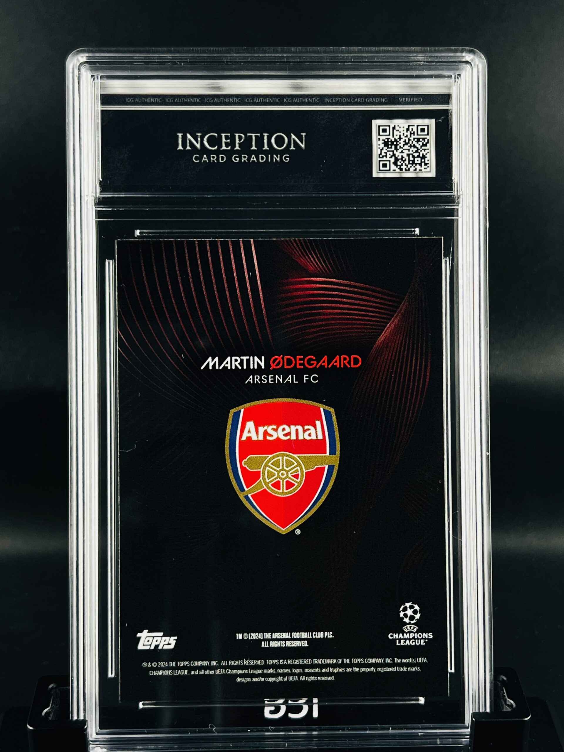 Cromo Martin Odegaard GEM MINT 10 Topps Knockout Inception Card Grading