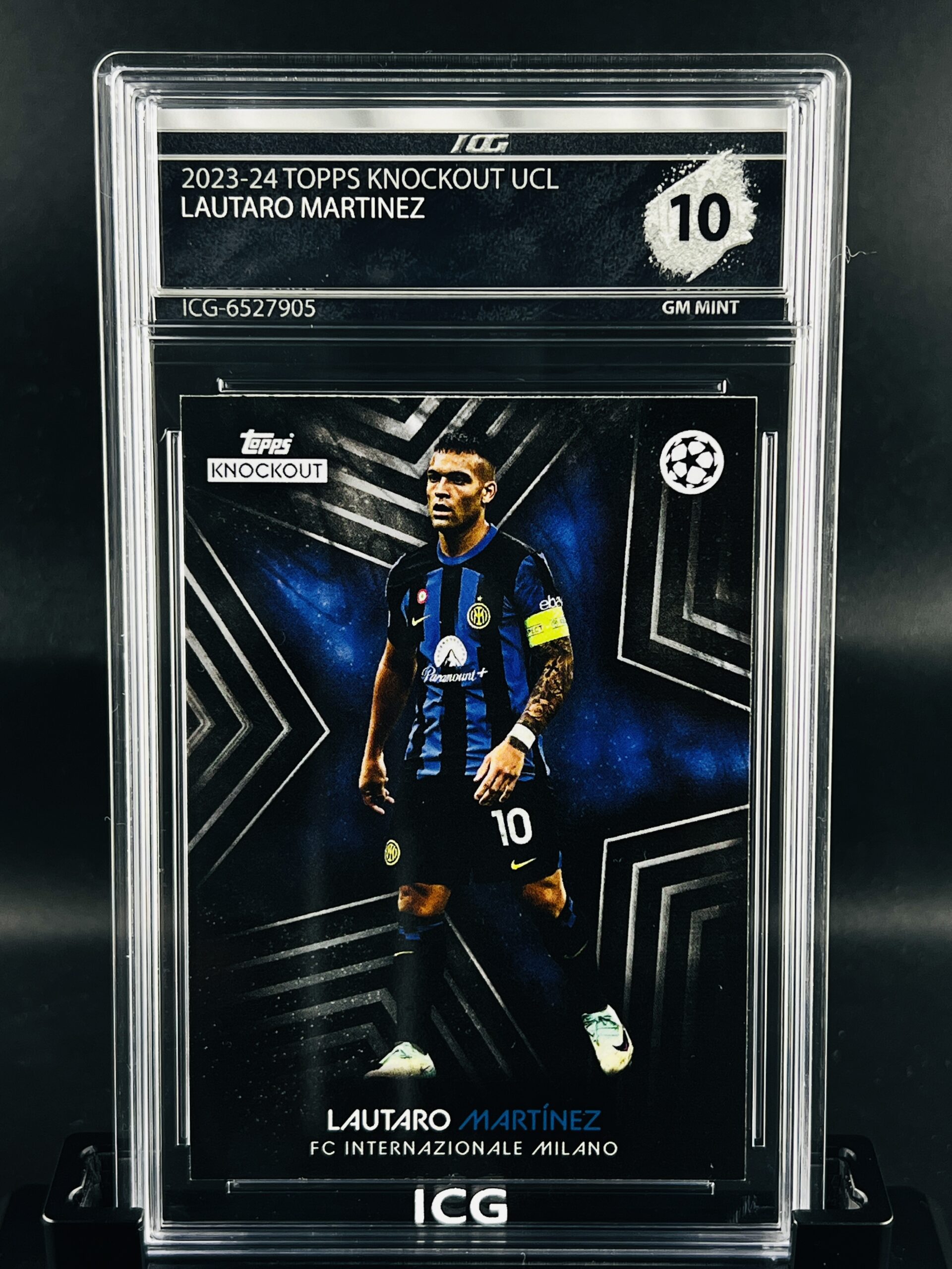 Cromo Lautaro Martinez GEM MINT 10 Topps Knockout Inception Card Grading