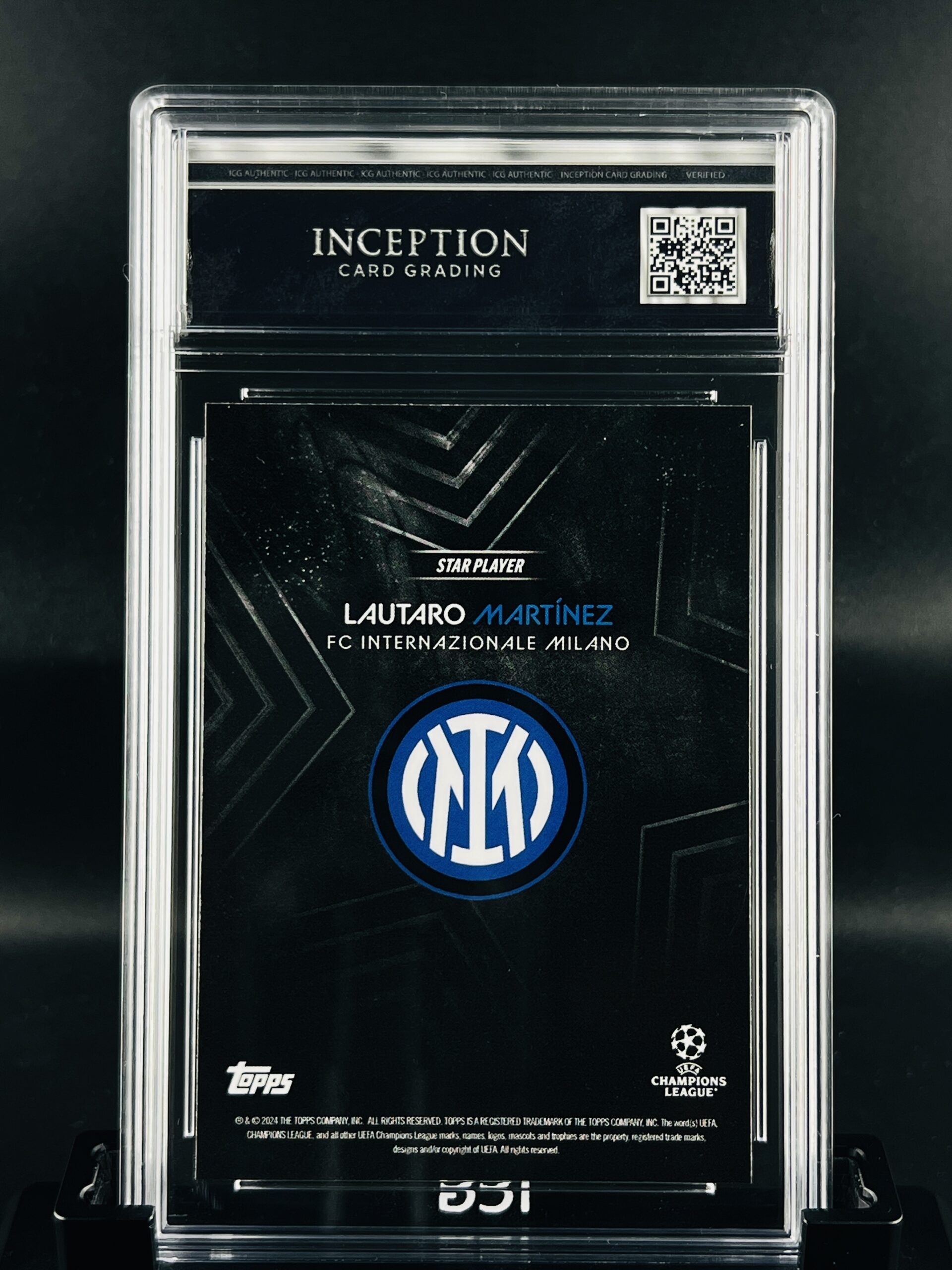 Cromo Lautaro Martinez GEM MINT 10 Topps Knockout Inception Card Grading