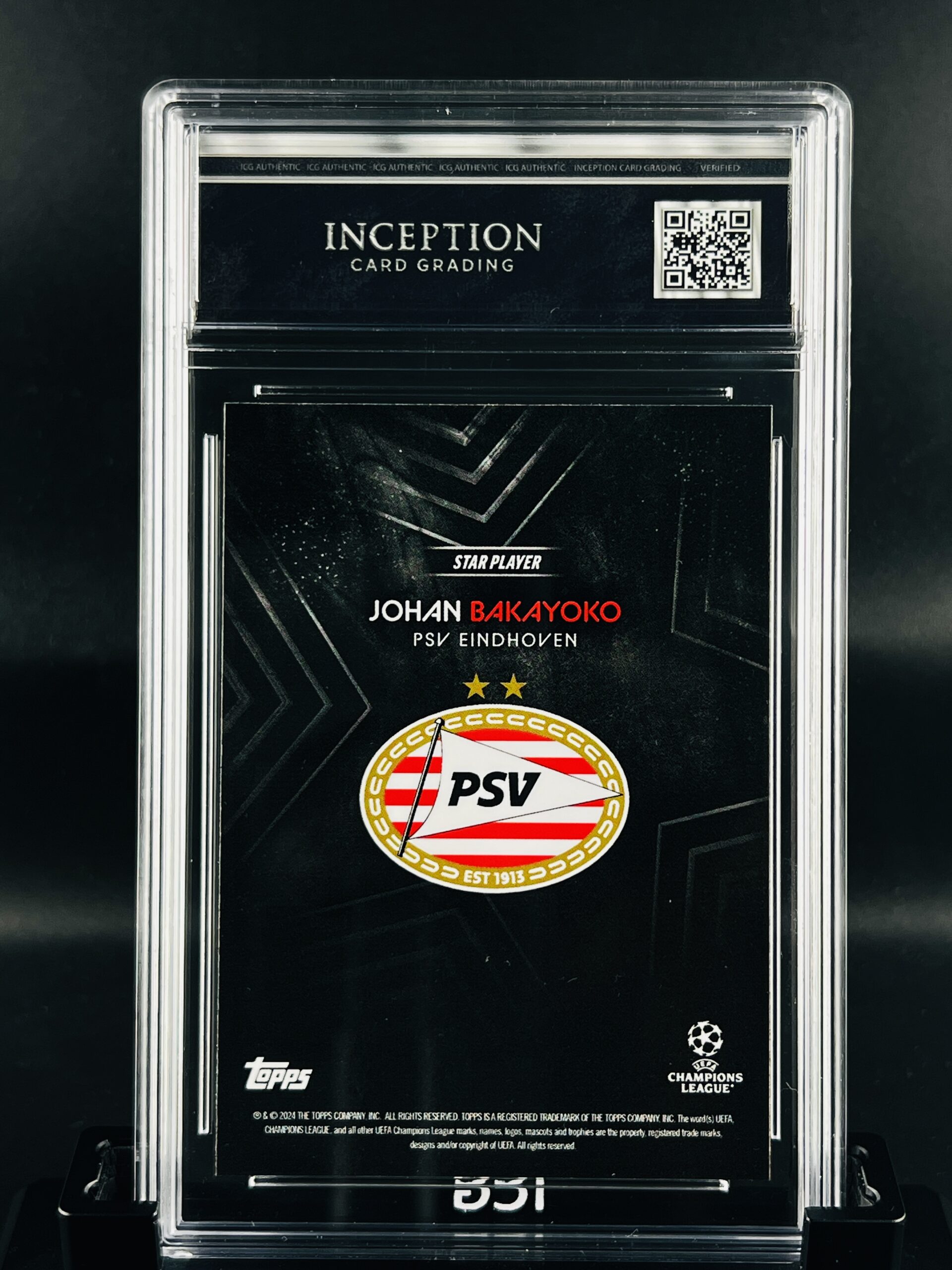 Cromo Johan Bakayoko GEM MINT 10 Topps Knockout Inception Card Grading