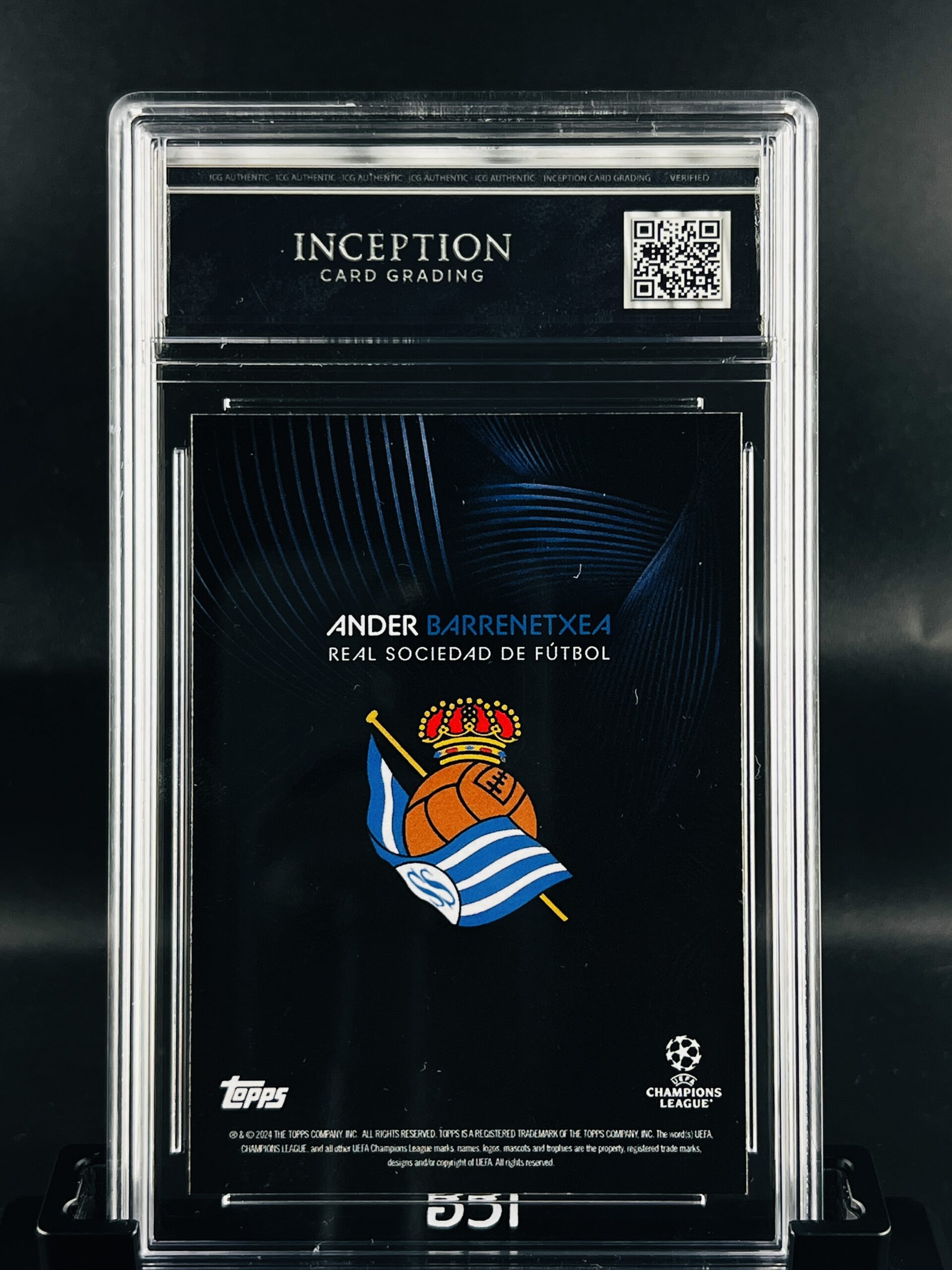 Cromo Ander Berrenetxea GEM MINT 10 Topps Knockout Inception Card Grading