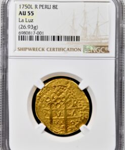 8 escudos 1750L R PERU