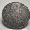 8 Reales 1810 Mexico HJ Fernando VII 27,00g preciosa patina oscura