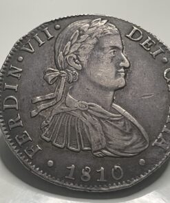 8 Reales 1810 Mexico HJ Fernando VII 27,00g preciosa patina oscura