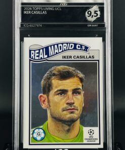 Cromo Iker Casillas GEM MINT 9,5 Topps Living Set Inception Card Grading