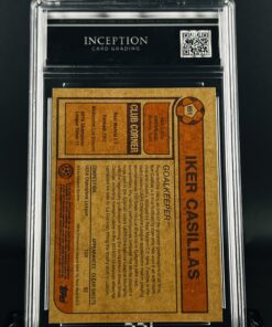 Cromo Iker Casillas GEM MINT 9,5 Topps Living Set Inception Card Grading