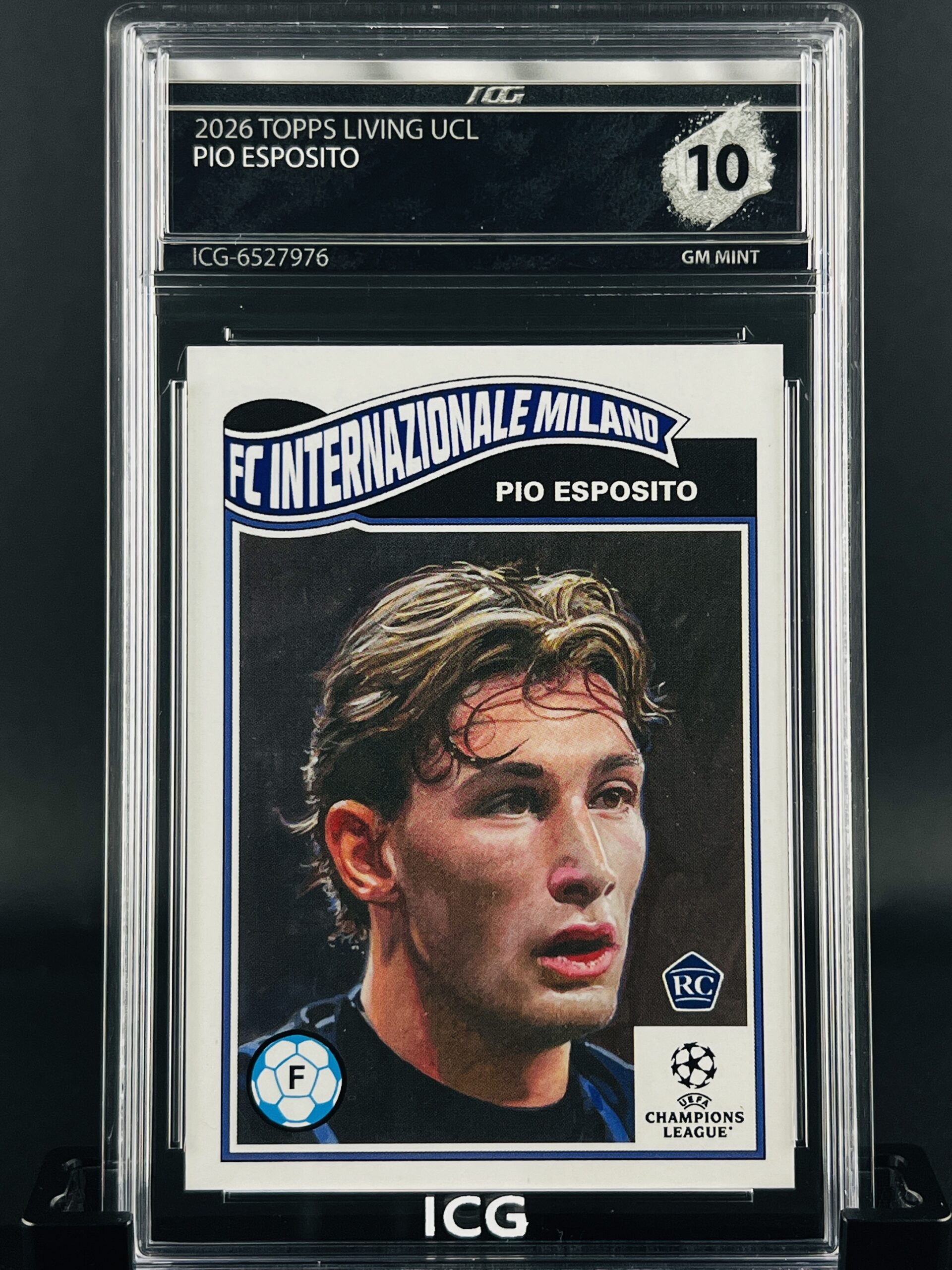 Cromo Pio Esposito GEM MINT 10 Topps Living Set Inception Card Grading