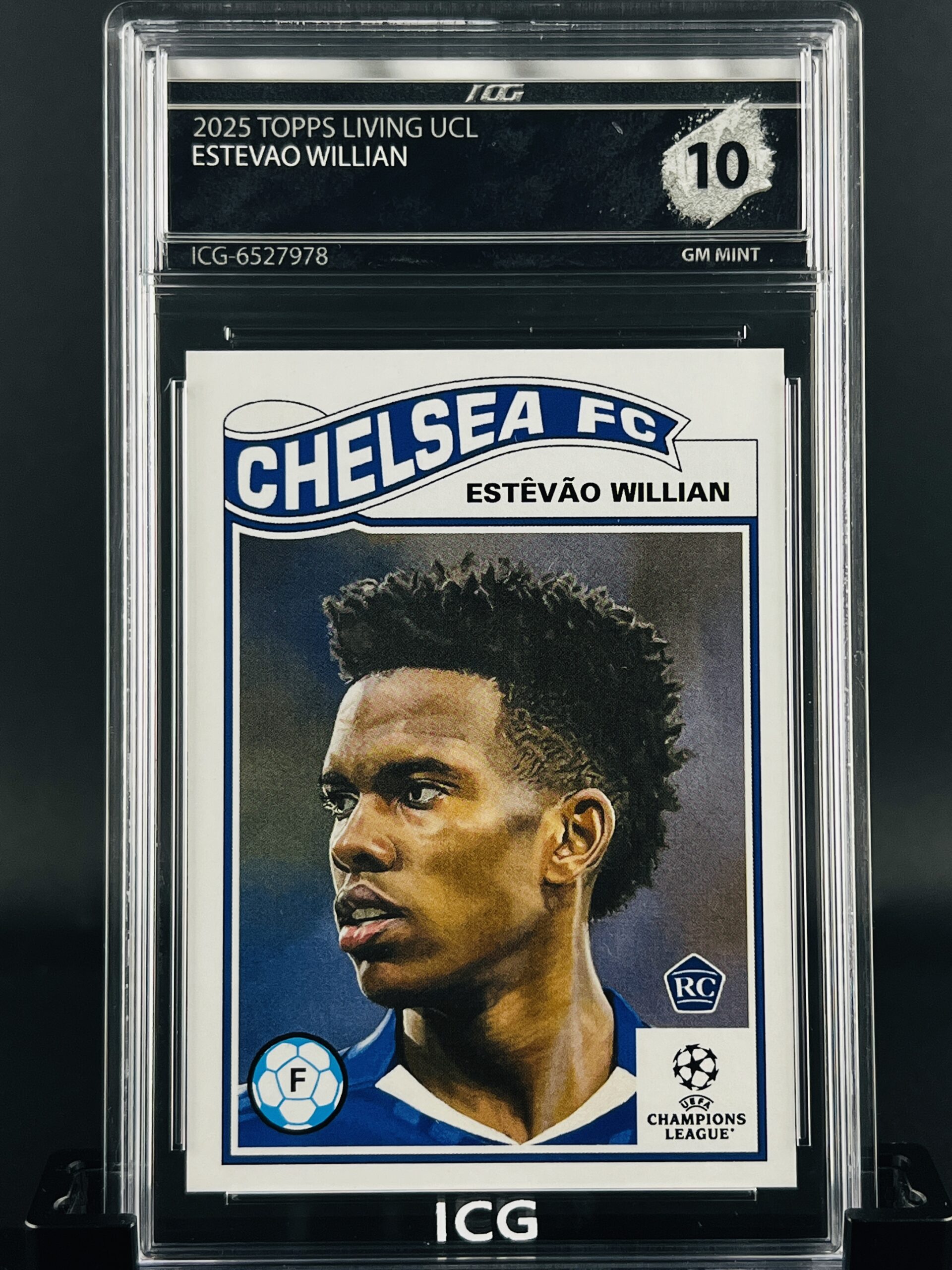 Cromo Estevao GEM MINT 10 Topps Living Set Inception Card Grading