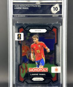 Cromo Lamine Yamal 2026 Monopoly Prizm World Cup certificado por ICG con grado Gem Mint 10.