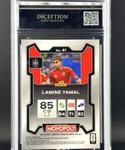 Cromo Lamine Yamal 2026 Monopoly Prizm World Cup certificado por ICG con grado Gem Mint 10.