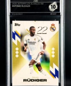 Otra vista de Cromo Rudiger Topps Los Blancos Real Madrid · GEM MINT 10 · Inception Card Grading · ICG · Sports Cards · TCG