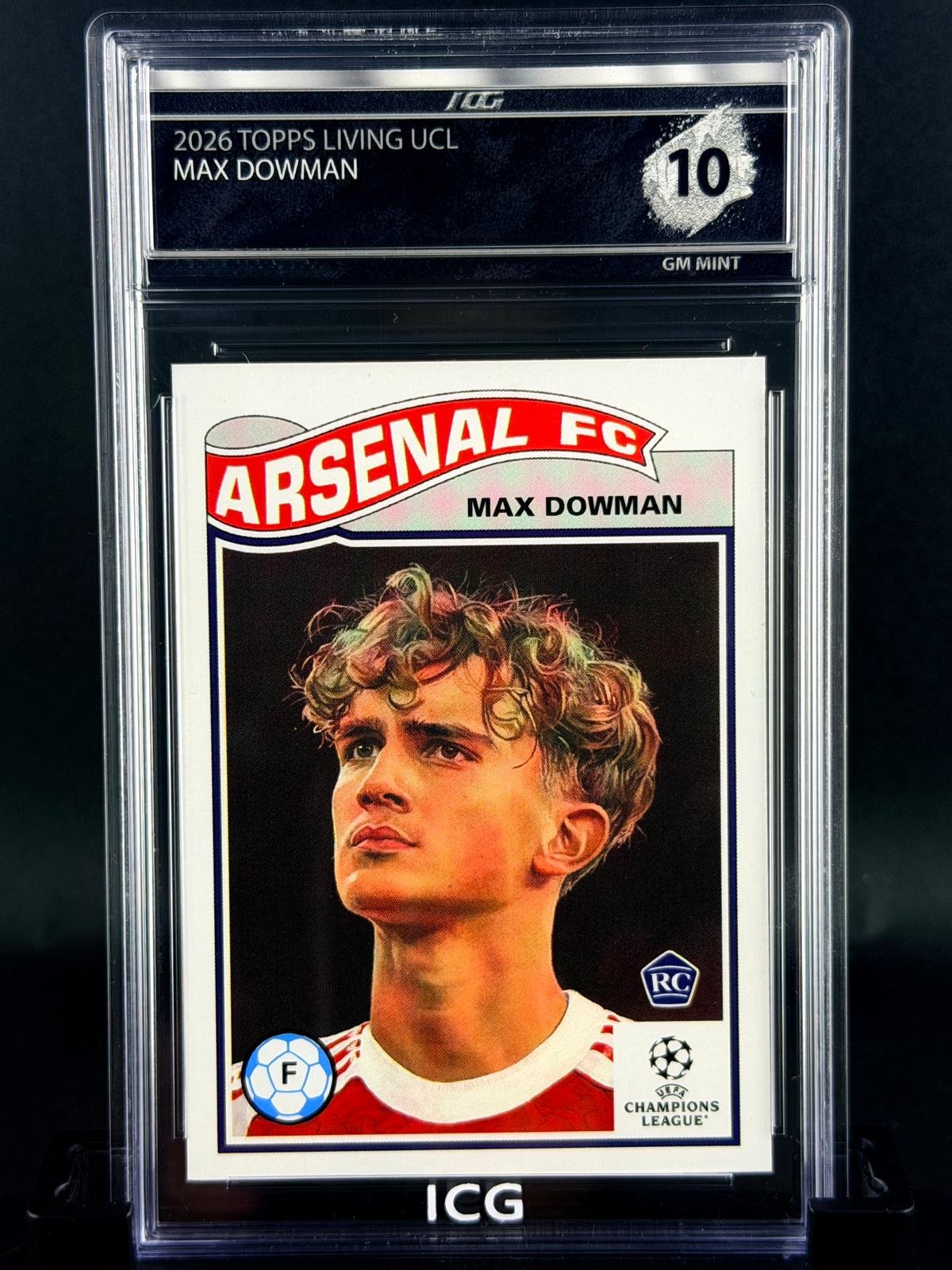 Fotografía de Cromo Max Dowman Rookie Topps Living · GEM MINT 10 · Inception Card Grading · ICG · Sports Cards · TCG