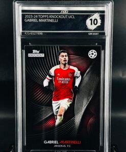 Otra vista de Cromo de fútbol Gabriel Martinelli Topps Knockout · GM MINT 10· Inception Card Grading · ICG · Sports Cards · TCG