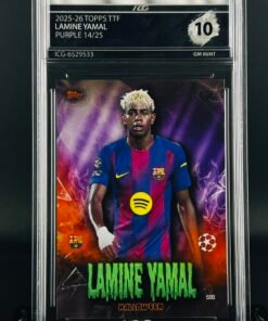 Otra vista de Cromo Lamine Yamal /25 Topps · GEM MINT 10 · Inception Card Grading · ICG · Sports Cards · TCG