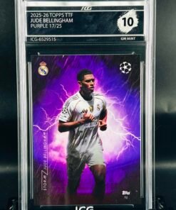 Fotografía de Cromo de fútbol Jude Bellingham Topps TTF /25 · GM MINT 10· Inception Card Grading · ICG · Sports Cards · TCG