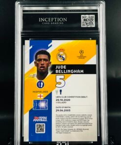 Otra vista de Cromo de fútbol Jude Bellingham Topps TTF /25 · GM MINT 10· Inception Card Grading · ICG · Sports Cards · TCG