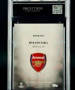 Otra vista de Cromo Bukayo Saka Topps Simplicidad GEM MINT 10 · Inception Card Grading · ICG · Sports Cards · TCG