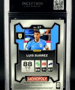 Otra vista de Cromo Luis Suarez Panini Monopoly GEM MINT 10 · Inception Card Grading · ICG · Sports Cards · TCG