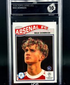 Otra vista de Cromo Max Dowman Rookie Topps Living · GEM MINT 10 · Inception Card Grading · ICG · Sports Cards · TCG