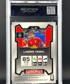 Otra vista de Cromo Lamine Yamal Panini Fifa World Cup Monopoly GEM MINT 10 · Inception Card Grading · ICG · Sports Cards · TCG