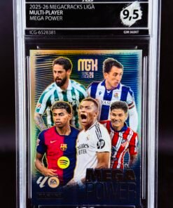 Fotografía de Cromo Lamine, Mbappé, Isco, Julián, Mikel Panini Megacracks GEM MINT 9,5 · Inception Card Grading · ICG · Sports Cards · TCG