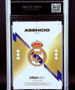 Otra vista de Cromo Asencio Topps Los Blancos Real Madrid · GEM MINT 10 · Inception Card Grading · ICG · Sports Cards · TCG