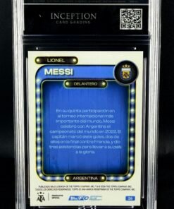 Otra vista de Cromo Lionel Messi TOPPS Argentina Collector Tin GEM MINT 10 · Inception Card Grading · ICG · Sports Cards · TCG