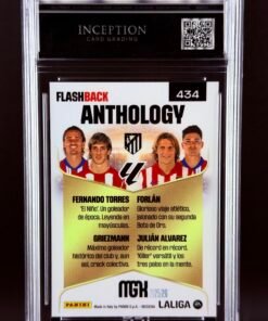 Otra vista de Cromo Fernando Torres, Griezmann, Julian Alvarez y Forlán Panini Megacracks MINT 9 · Inception Card Grading · ICG · Sports Cards · TCG