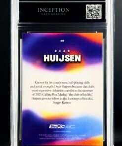 Otra vista de Cromo Dean Huijsen Futuro Topps Los Blancos Real Madrid · GEM MINT 10 · Inception Card Grading · ICG · Sports Cards · TCG