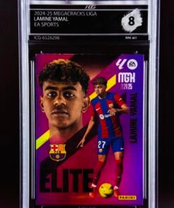 Fotografía de Cromo Lamine Yamal Panini Megacracks NEAR MINT 8 · Inception Card Grading · ICG · Sports Cards · TCG